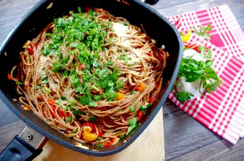 Spaghetti Aglio Olio e Pomodori