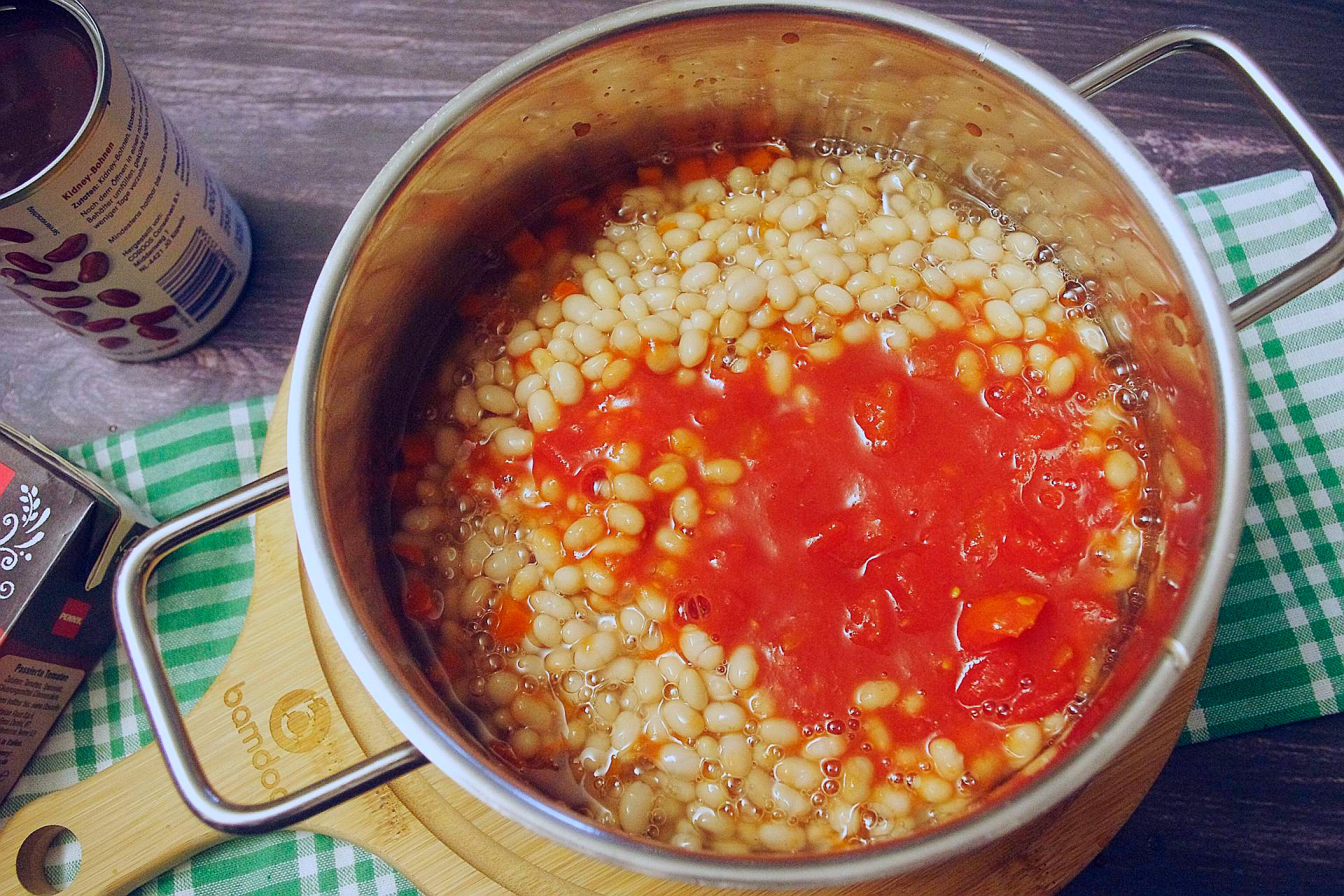 Zubereitung von 5-Minuten Chili sin Carne