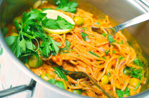 Cremige One-Pot-Spaghetti, One-Pot-Pasta Vegan