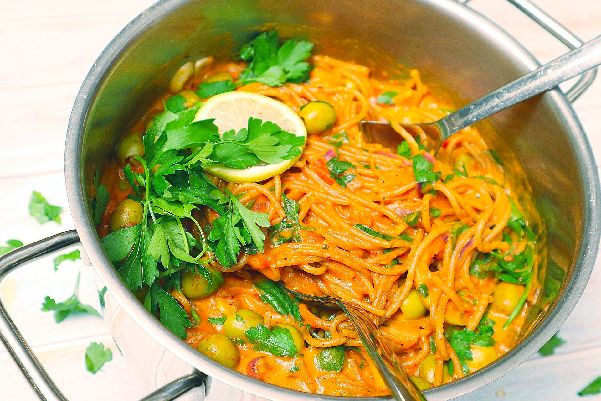 Cremige One-Pot-Spaghetti, One-Pot-Pasta Vegan