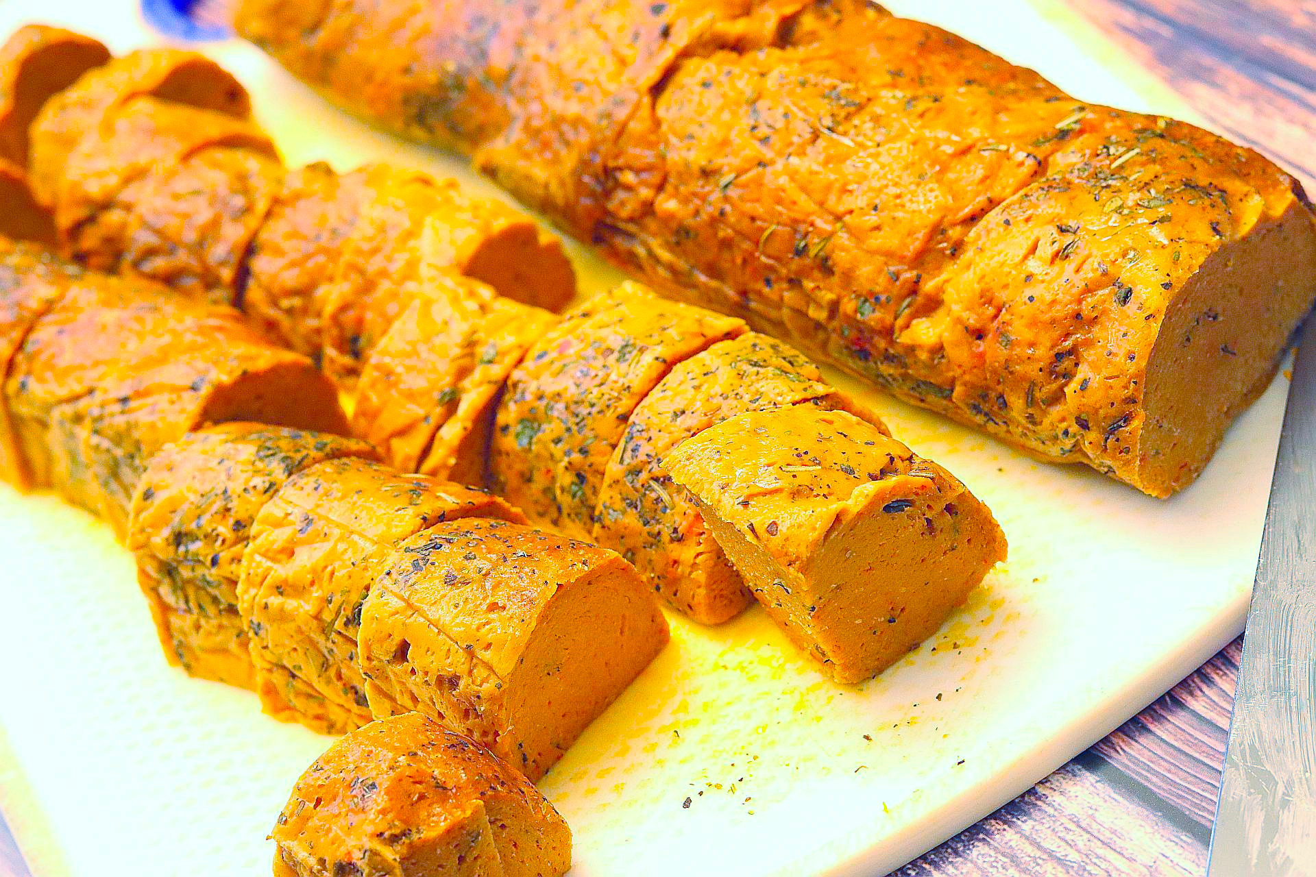 Zubereitung von veganen Grillspießen "Paprika"