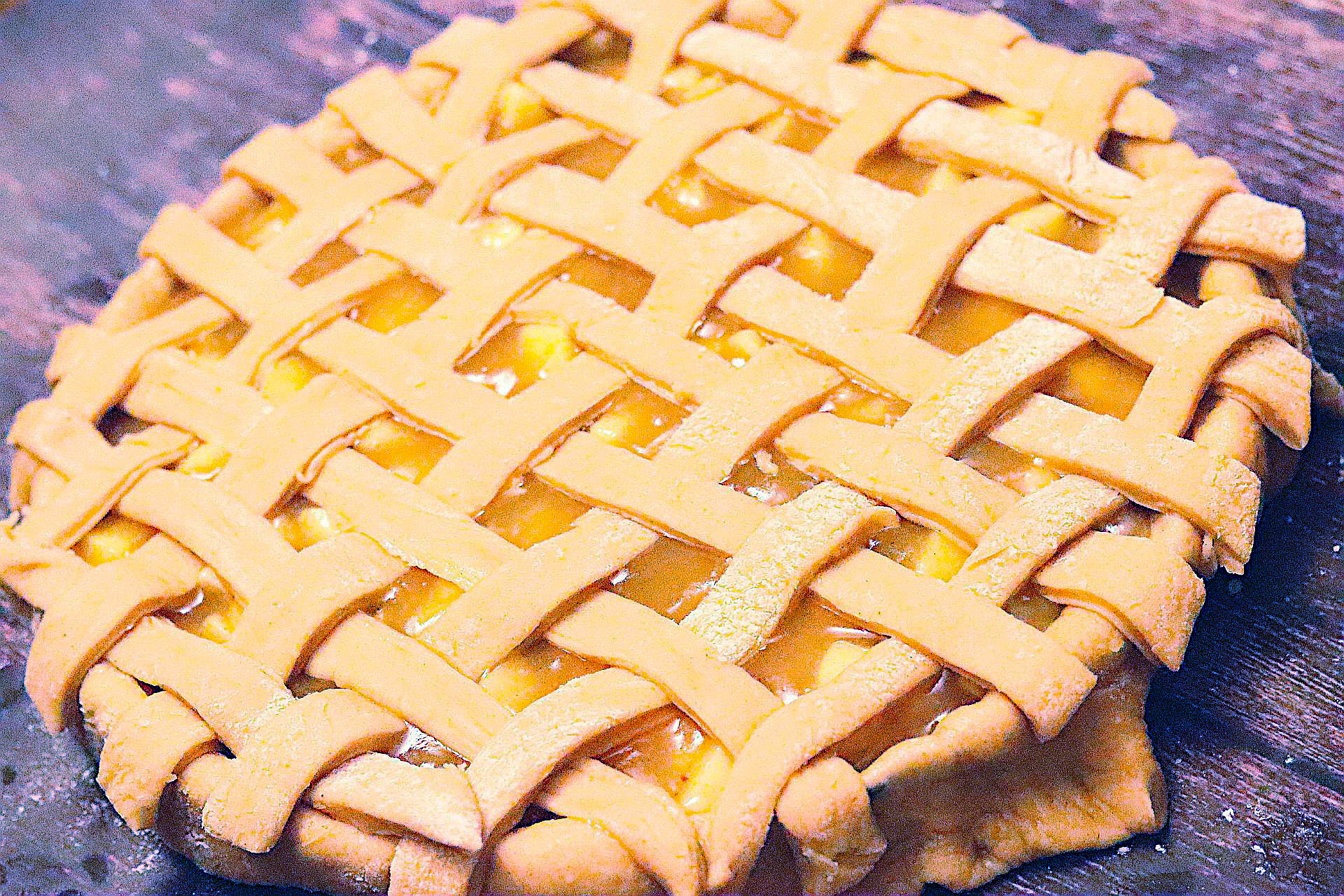Zubereitung von veganem American Apple Pie