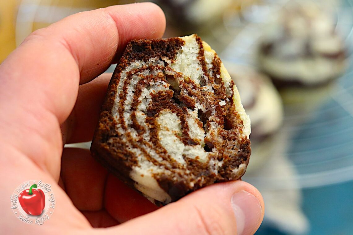 Vegane Zebra-Muffins - HeftigVegan