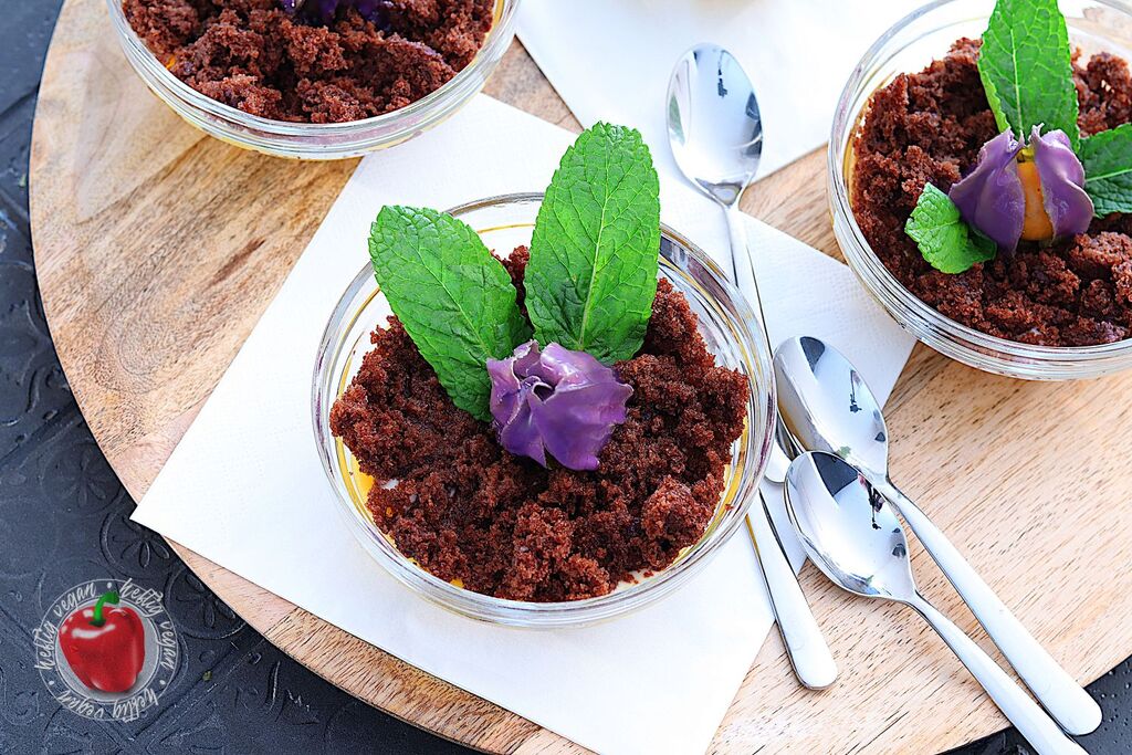 Krokusse im Glas, Vogelperspektive