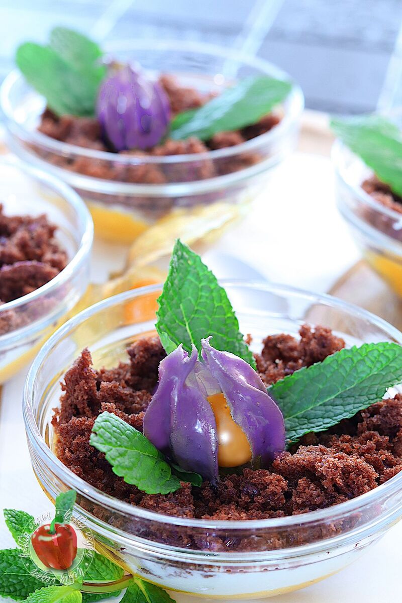 Krokusse im Glas, Arrangement