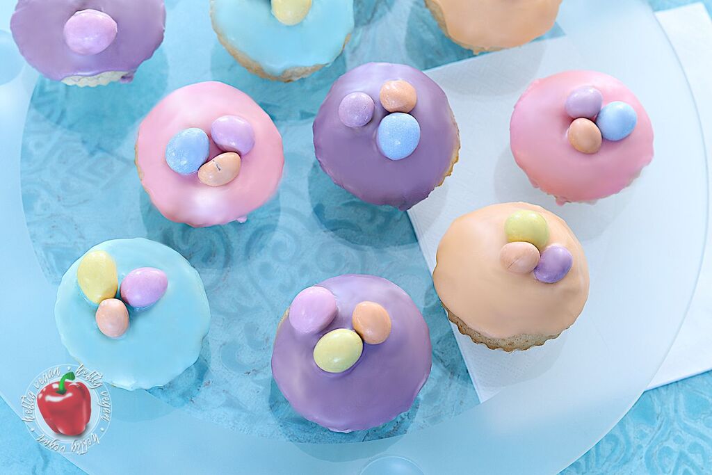 vegane Ostermuffins von Oben